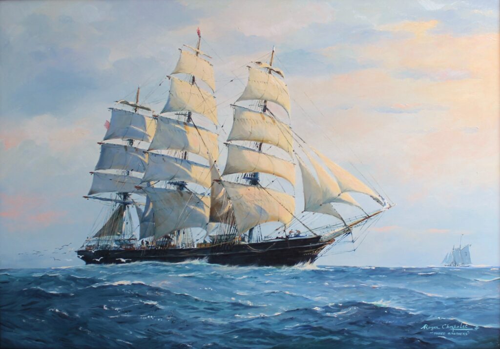 Roger Chapelet, Le Three Brother, huile sur toile