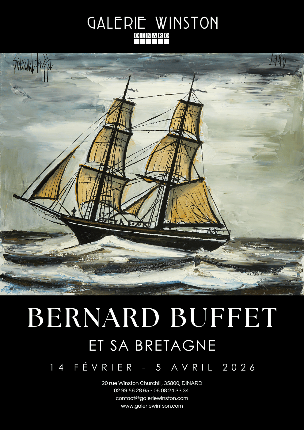 Affiche d'exposition Bernard Buffet et sa Bretagne