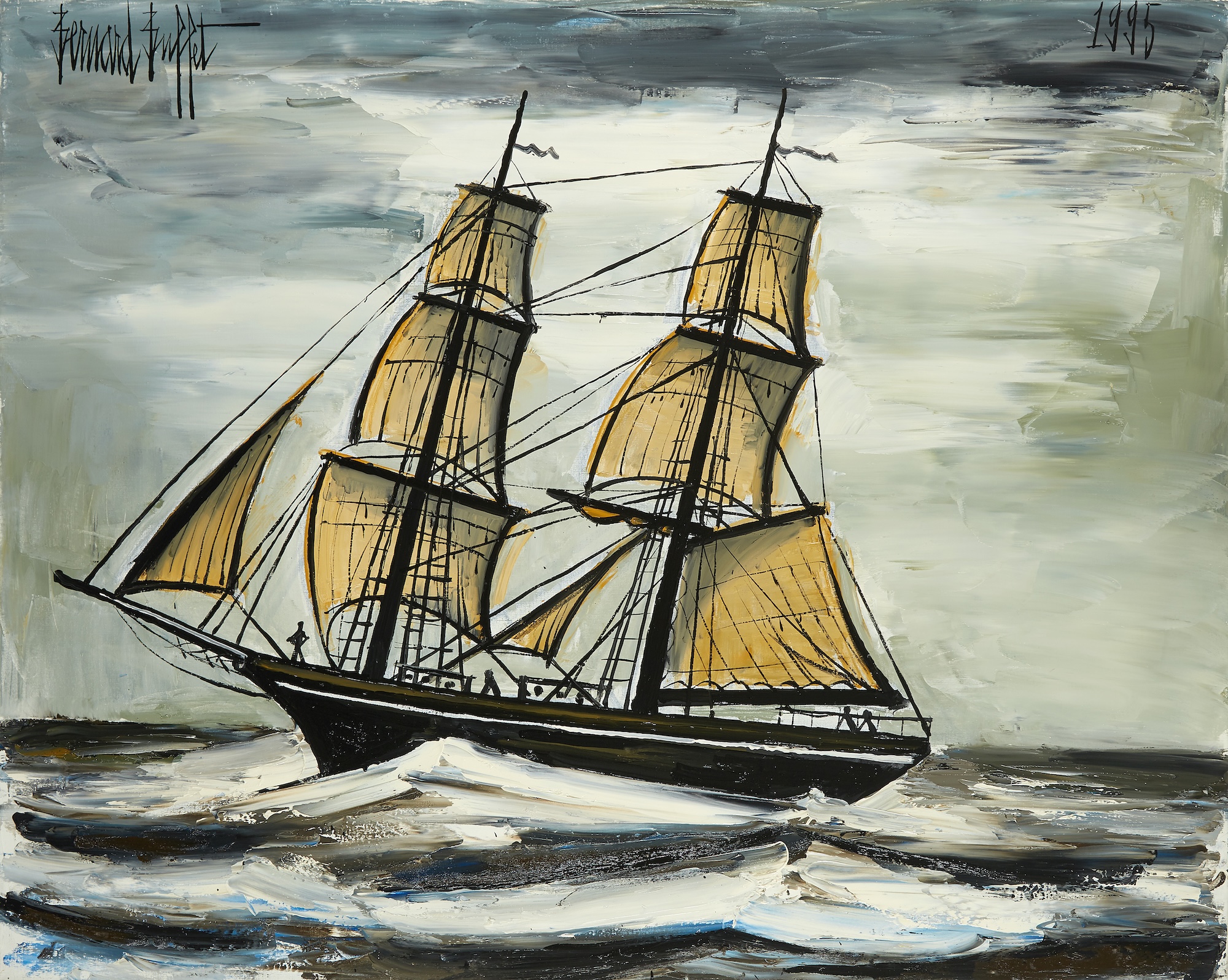 Buffet Brick Dans La Tempête,1995 100F 130x162 Cm