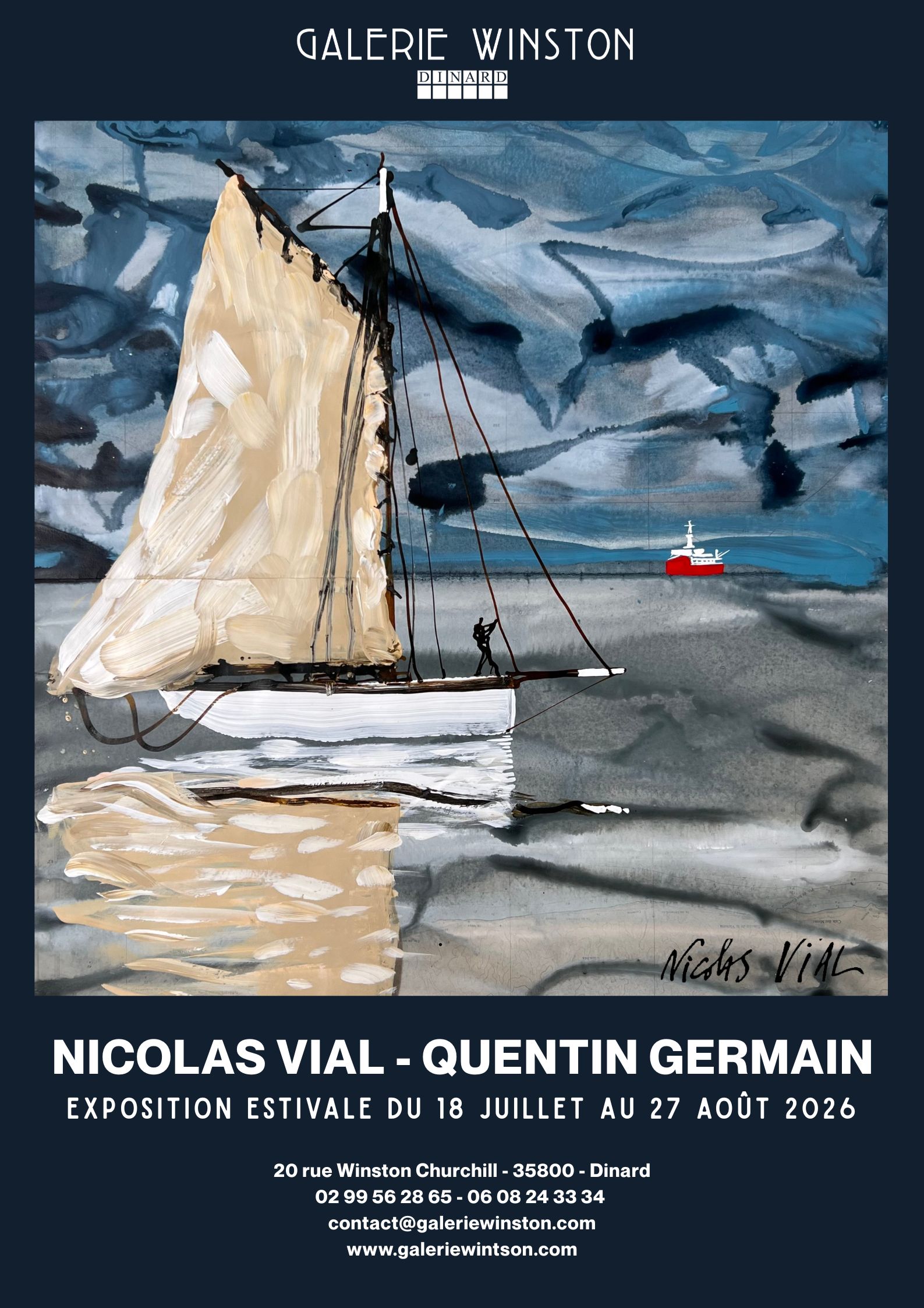 AFFICHE D'EXPOSITION NICOLAS VIAL ET QUENTIN GERMAIN